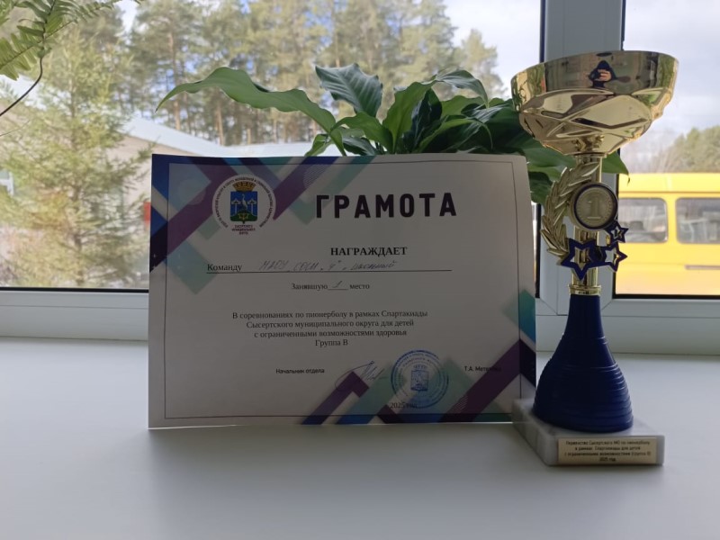 Spartakiada SMO dlya detej s OVZ gruppa B gramota