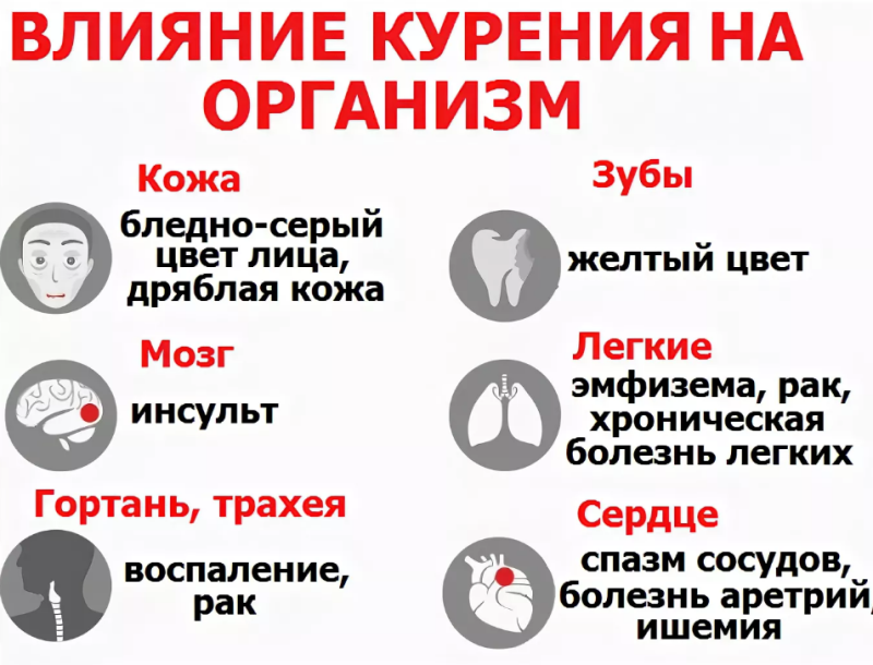 Vliyanie kureniya na organizm